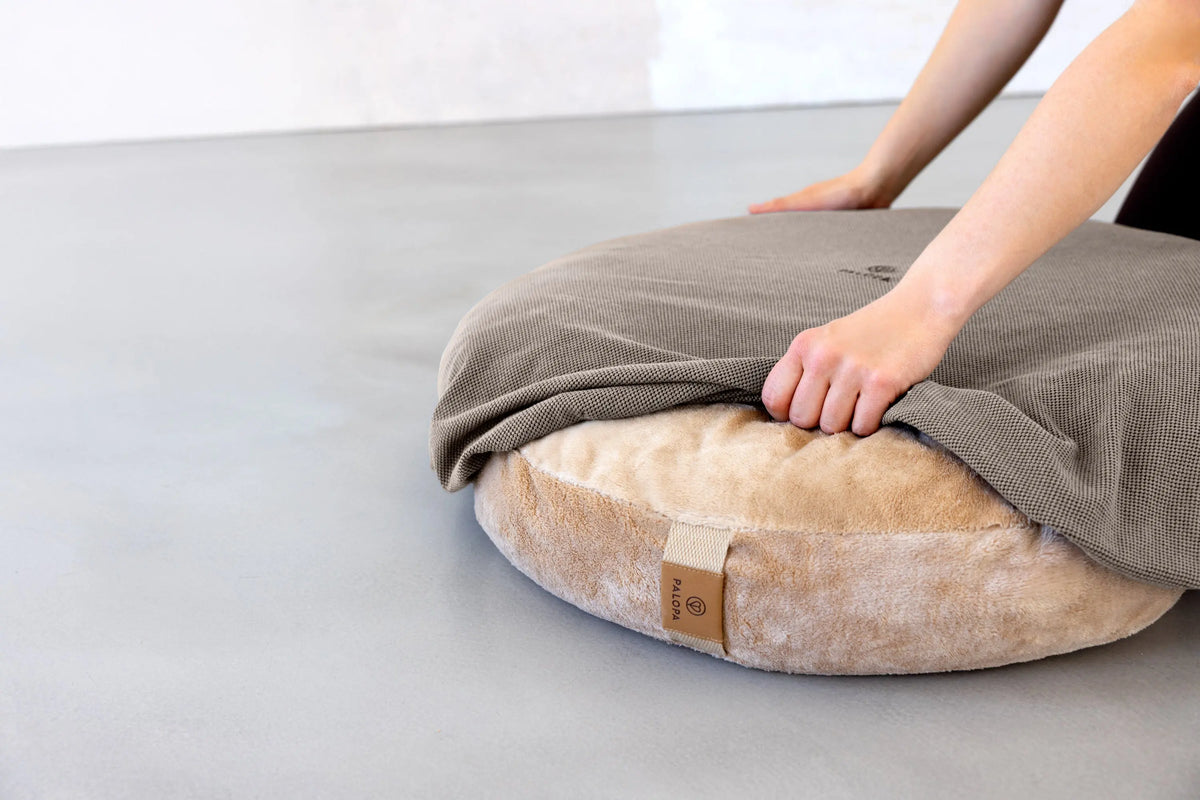 Hundebett Rund Bezug - Donut Fippa, Taupe Grau
