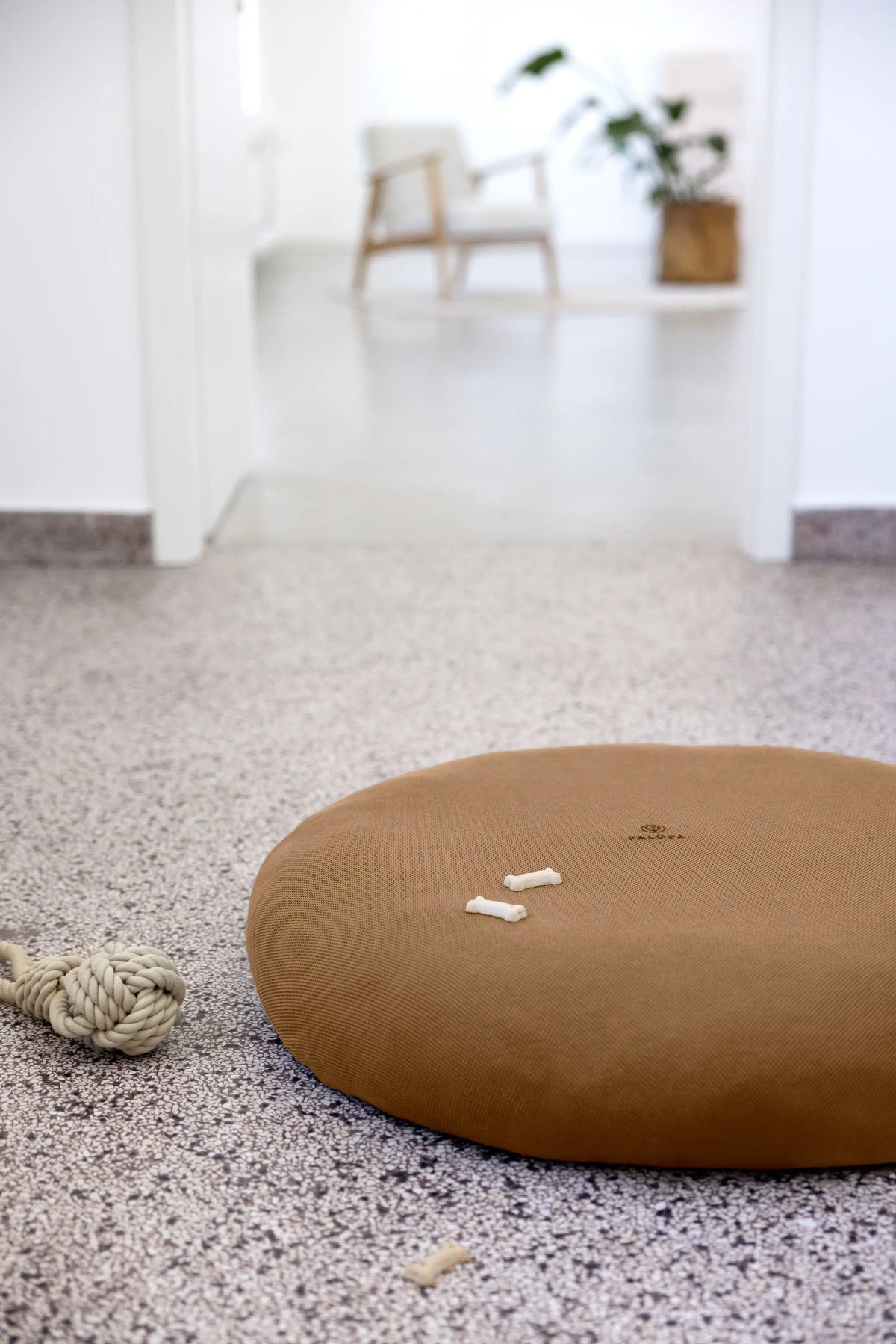Hundebett Rund Bezug - Donut Fippa, Braun