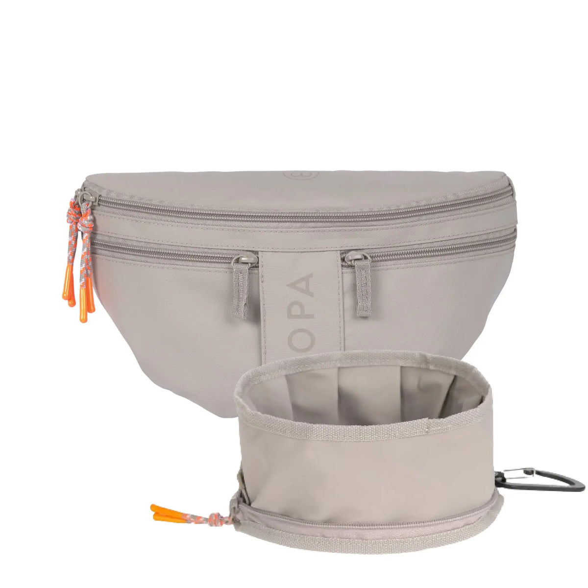 Leckerlibeutel Emma Taupe & Hundenapf Tura Taupe